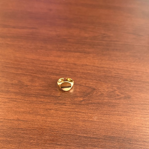 Gold Signet Ring - Classic Rounded Face - Picture 4 of 4